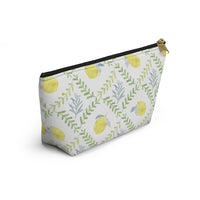 Lemon Tile Accessory Pouch w T-bottom in Green